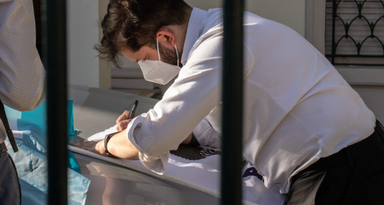 Gabriel Boric en La Moneda chica