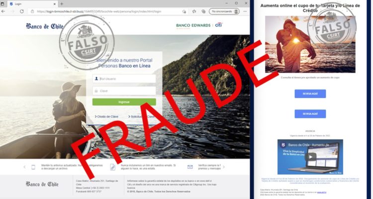 Delincuentes intentan estafar a clientes de Banco de Chile: Emiten alerta por alto riesgo