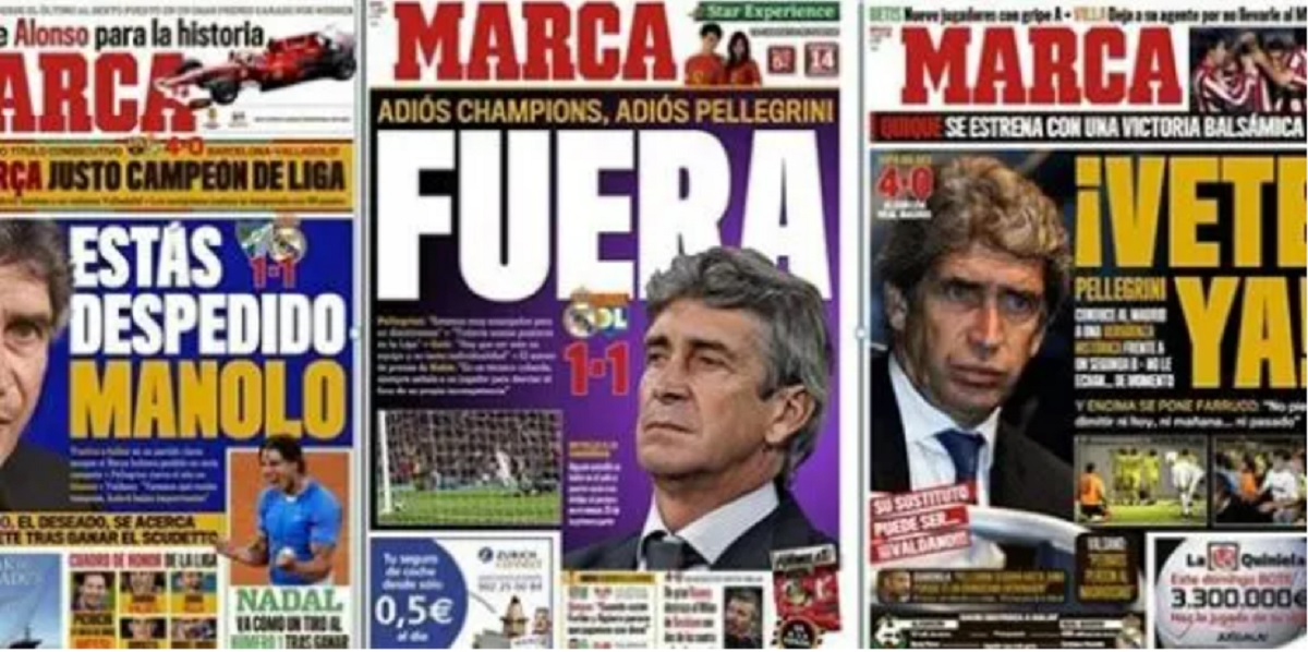 Las portadas de Diario Marca a Pellegrini