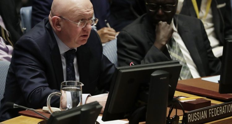 El embajador ruso ante la ONU, Vasily Nebenzya.