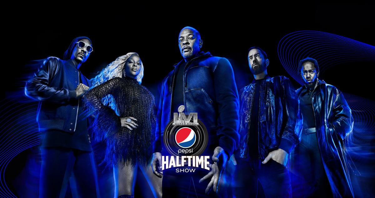 Dr. Dre, Snoop Dogg, Eminem, Mary J. Blige y Kendrick Lamar, se presentaran en el show de medio tiempo del Super Bowl 2022 (NFL)