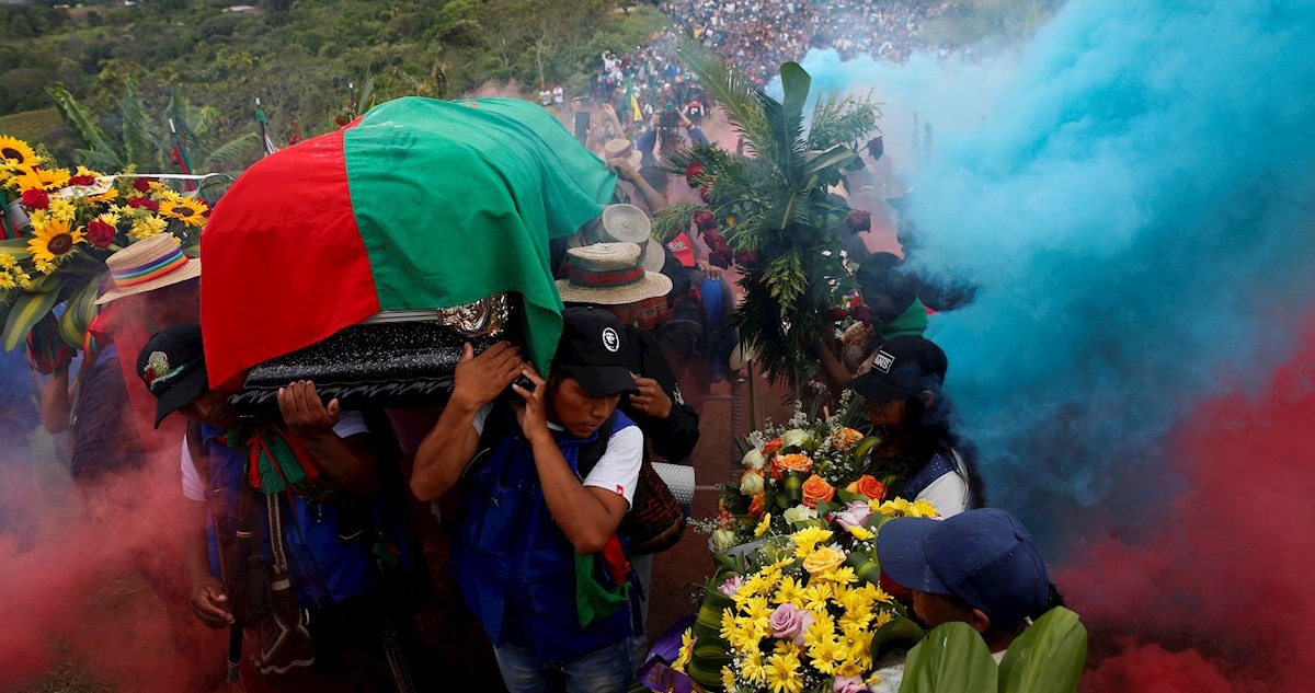 Un funeral en una zona rural de Colombia.