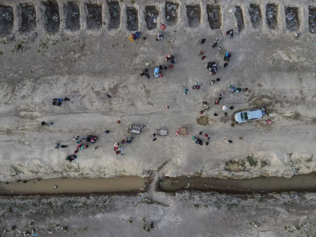 Imágen aérea de zona de cruce ilegal de migrantes en Colchane