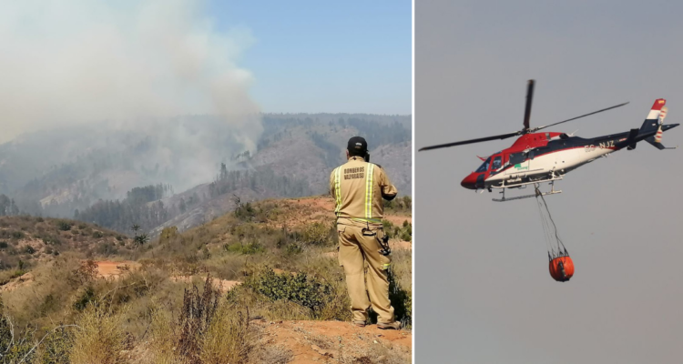 Combate de incendio en Valparaíso, Ruta 68