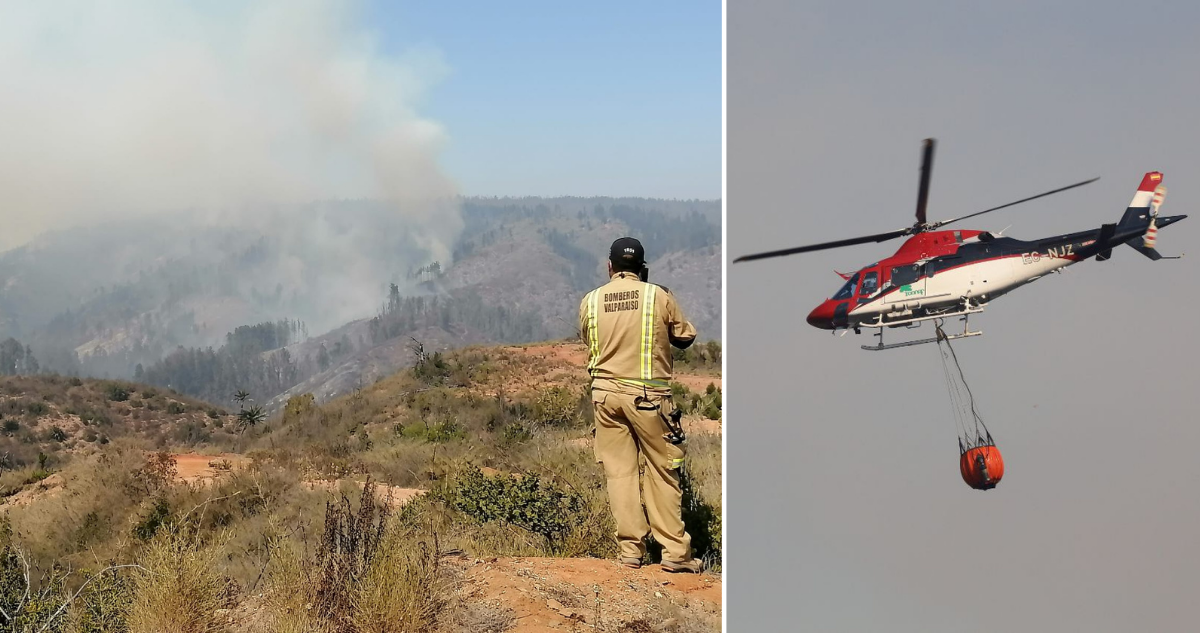 Combate de incendio en Valparaíso, Ruta 68