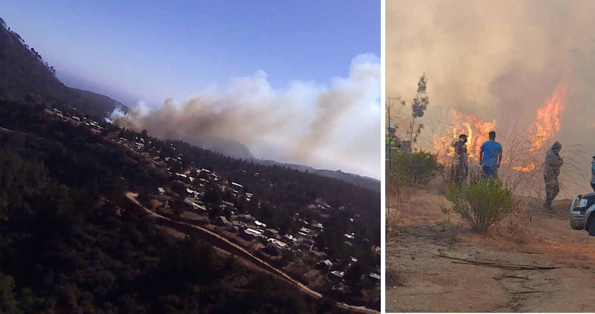 Declaran Alerta Roja en comuna y región de Valparaíso por incendio forestal en Laguna Verde