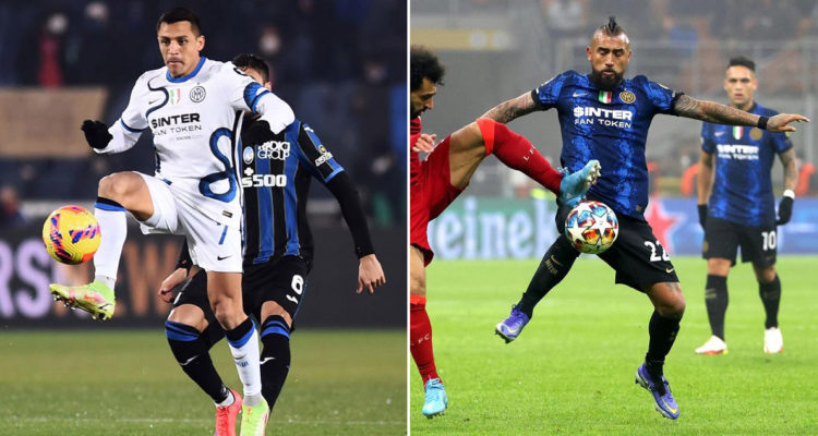 Alexis Sánchez y Arturo Vidal están cada vez más lejos del Inter.