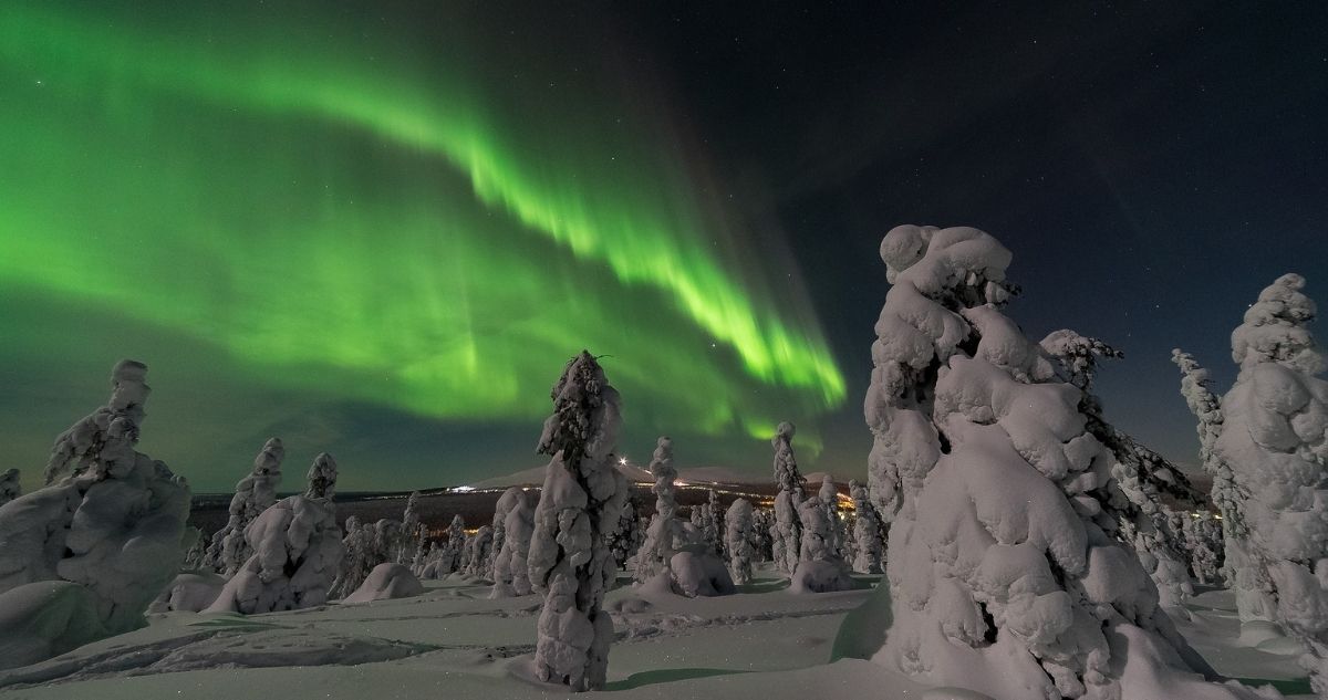 Aurora boreal por tormenta solar