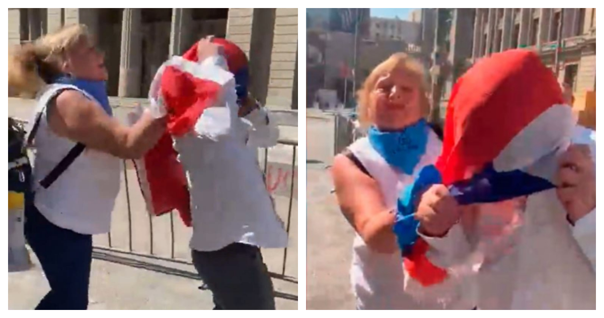 Convencional Barraza fue agredido por mujer: habría intentado asfixiarlo con bandera chilena