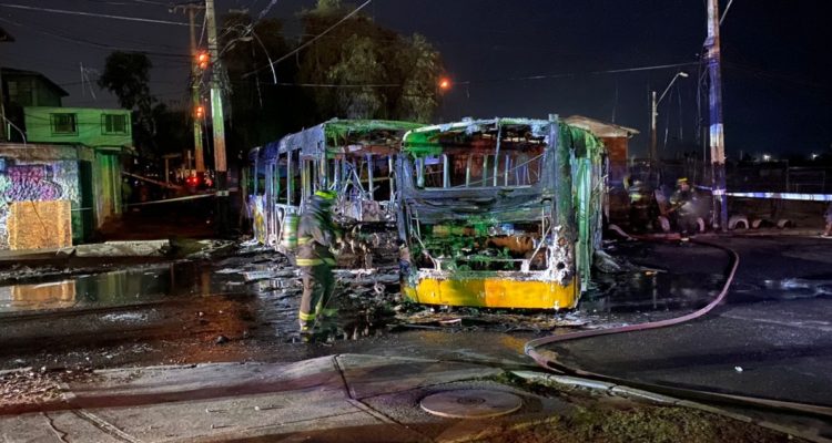 Buses quemados del Transantiago