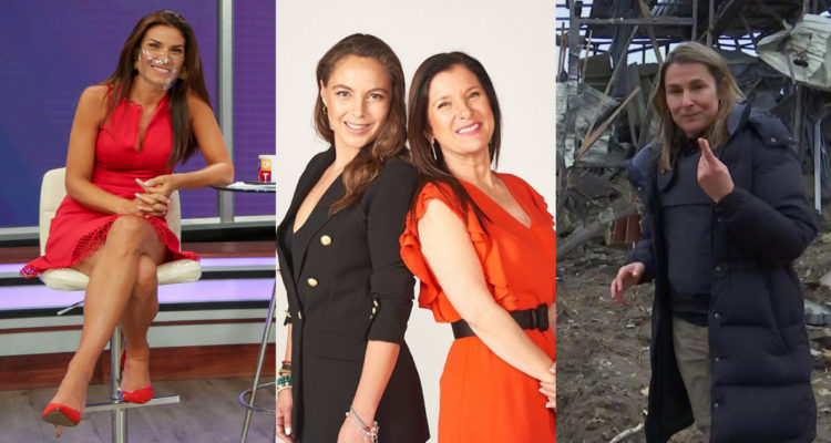 En la imagen se ve a Carolina Escobar, Ángeles Araya, Mirna Schindler y Paulina de Allende-Salazar, todas mujeres de la televisión chilena.