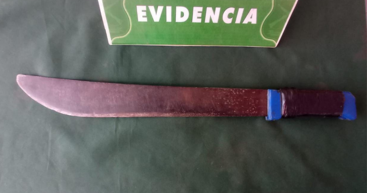Detenidos por amenazas con machete en Valparaíso.