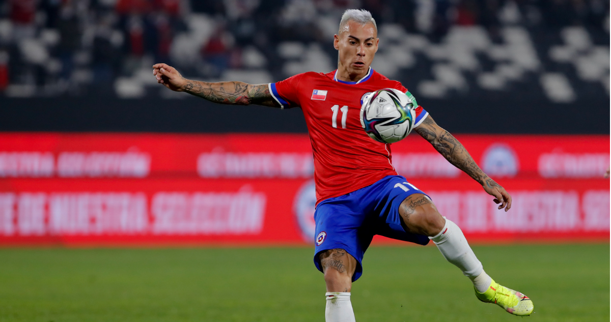 Eduardo Vargas en la previa ante Brasil