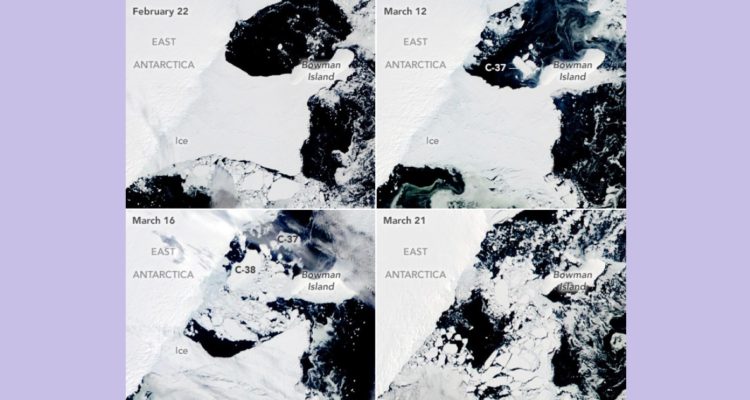 Colapso de hielo en la Antártica