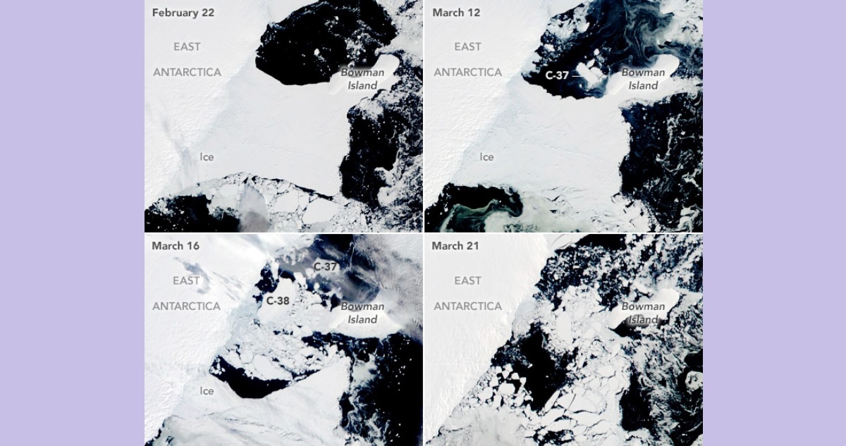 Colapso de hielo en la Antártica