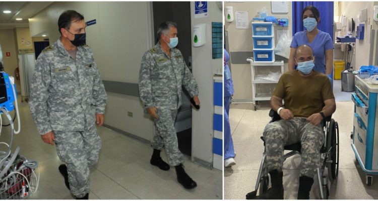 Visitan a funcionarios heridos tras marcha