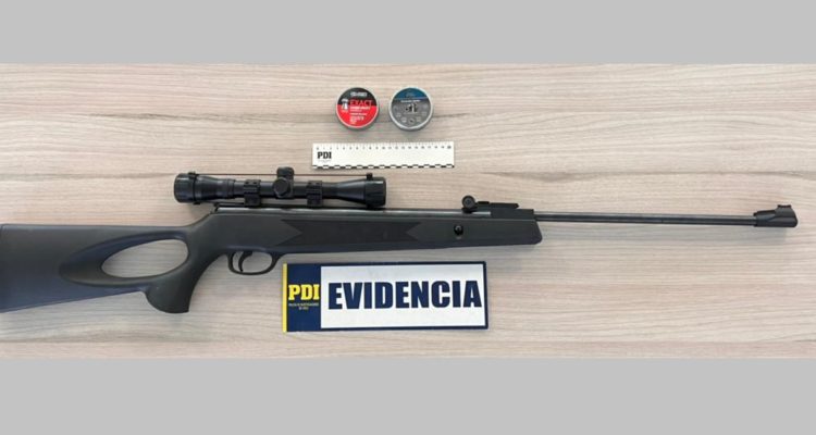 Rifle usado para balear a perro en Valdivia