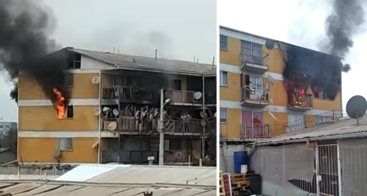 Incendio afecta a departamento en Quillota