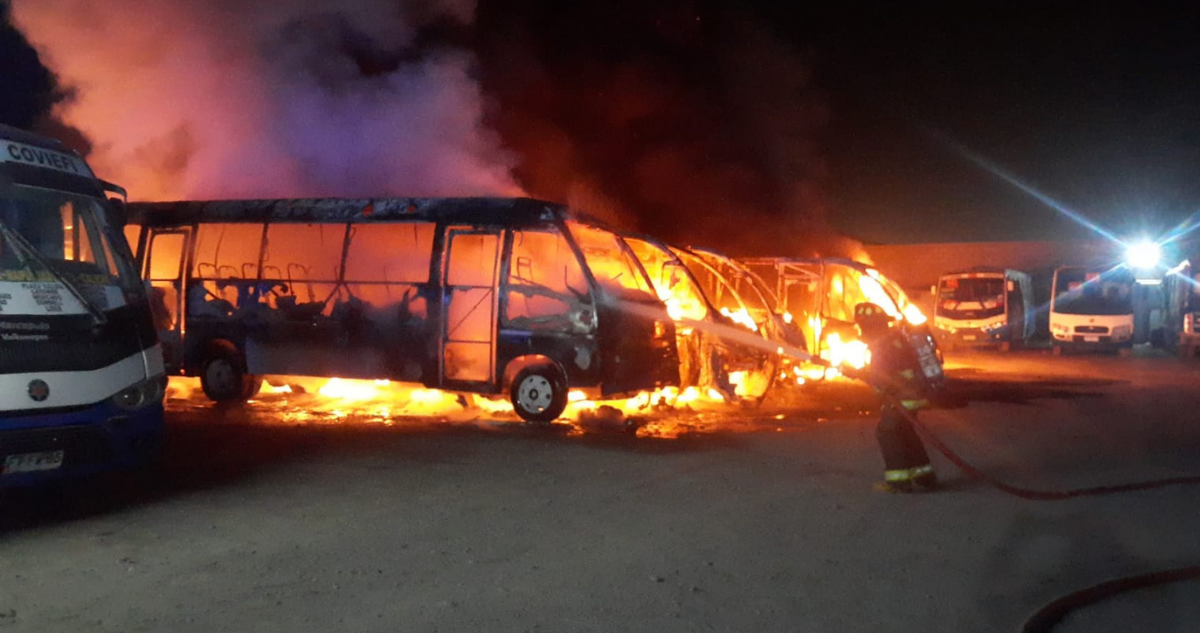 incendio consumió siete máquinas