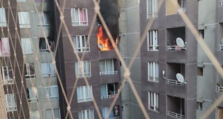 Incendio de departamento en San Miguel