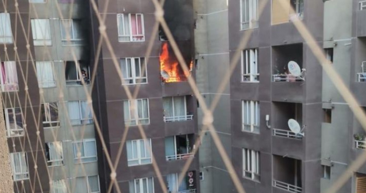 Incendio de departamento en San Miguel
