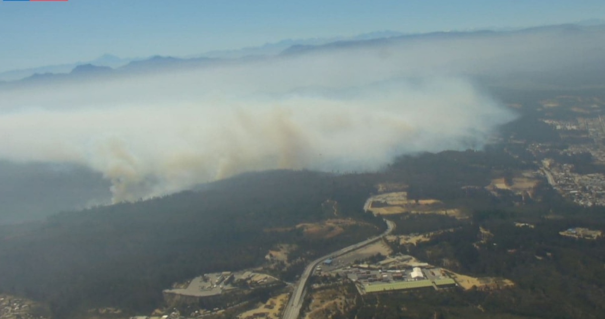 Incendio forestal en Valparaíso