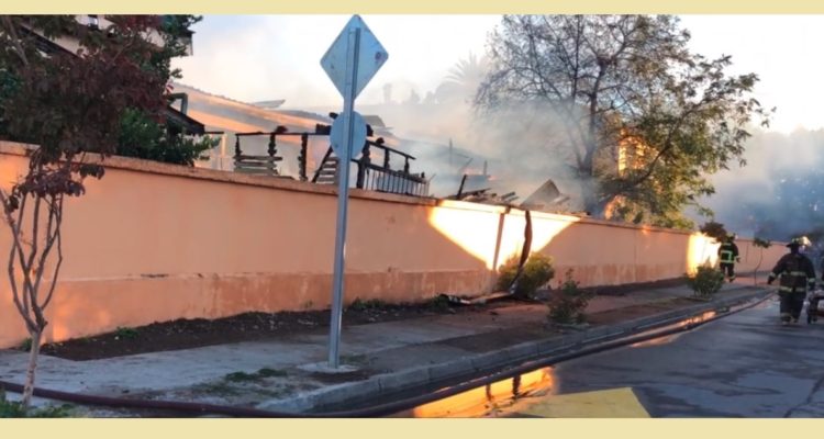 Incendio escuela en San Javier