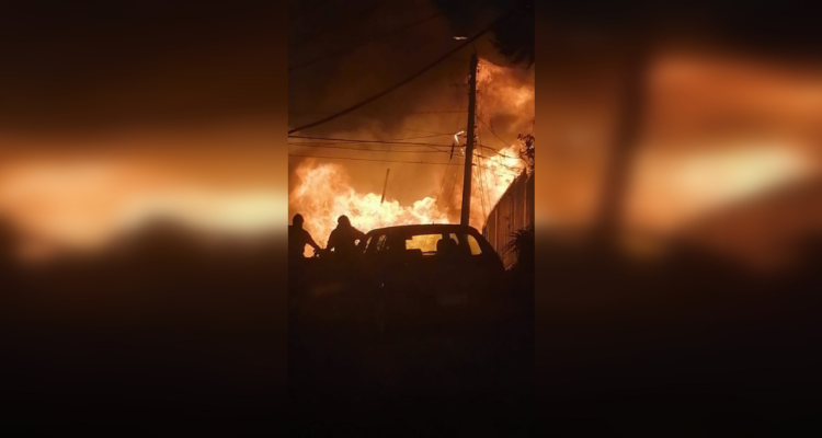 Incendio en Valparaíso.