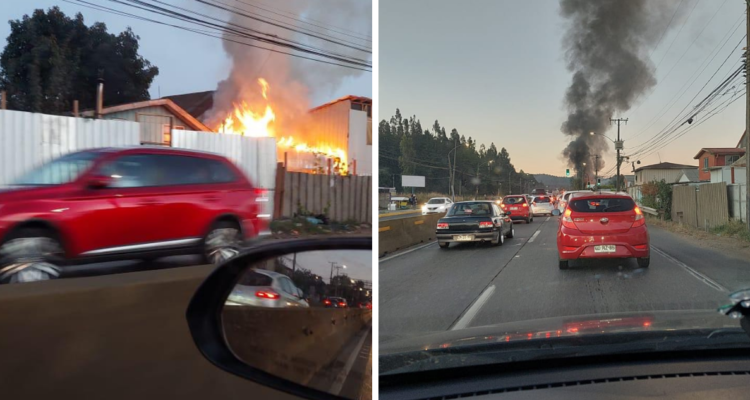 Incendio en Villa San Francisco de Concepción.