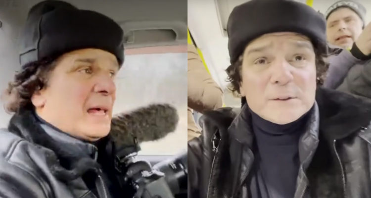 El periodista Jorge Said en los videos que compartió por redes sociales y en Canal 13 tras el ataque que sufrió en Kiev