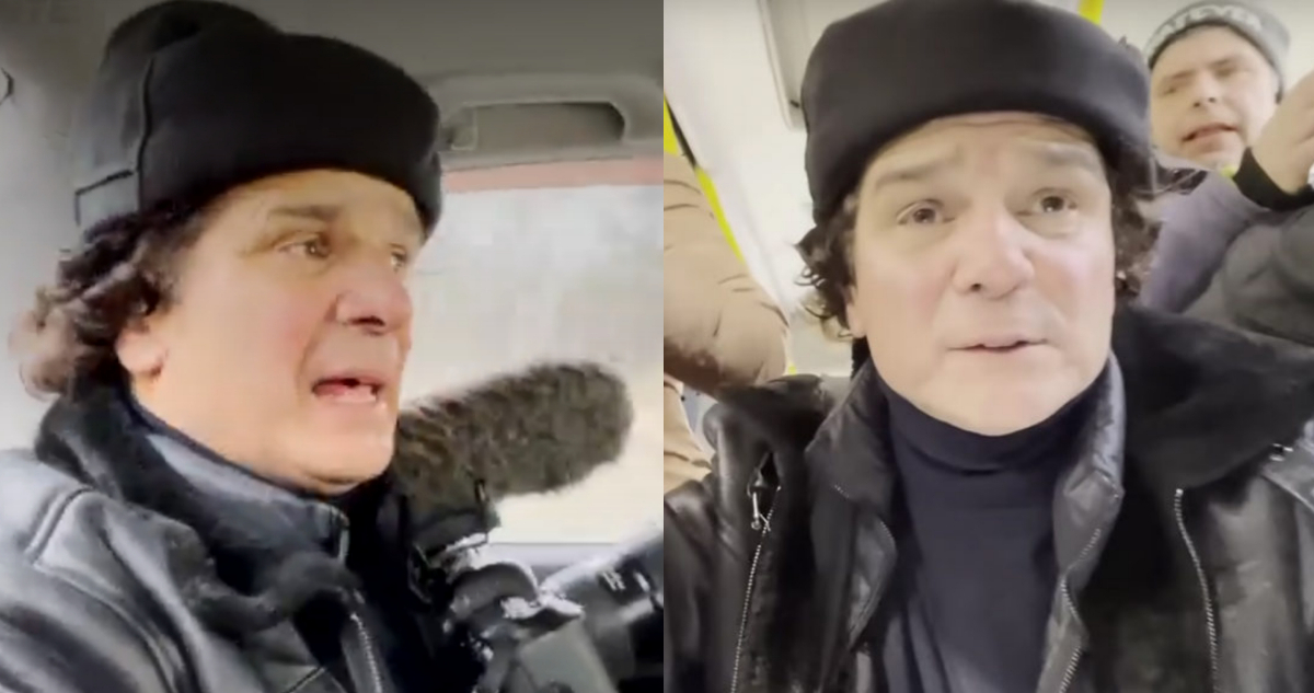 El periodista Jorge Said en los videos que compartió por redes sociales y en Canal 13 tras el ataque que sufrió en Kiev