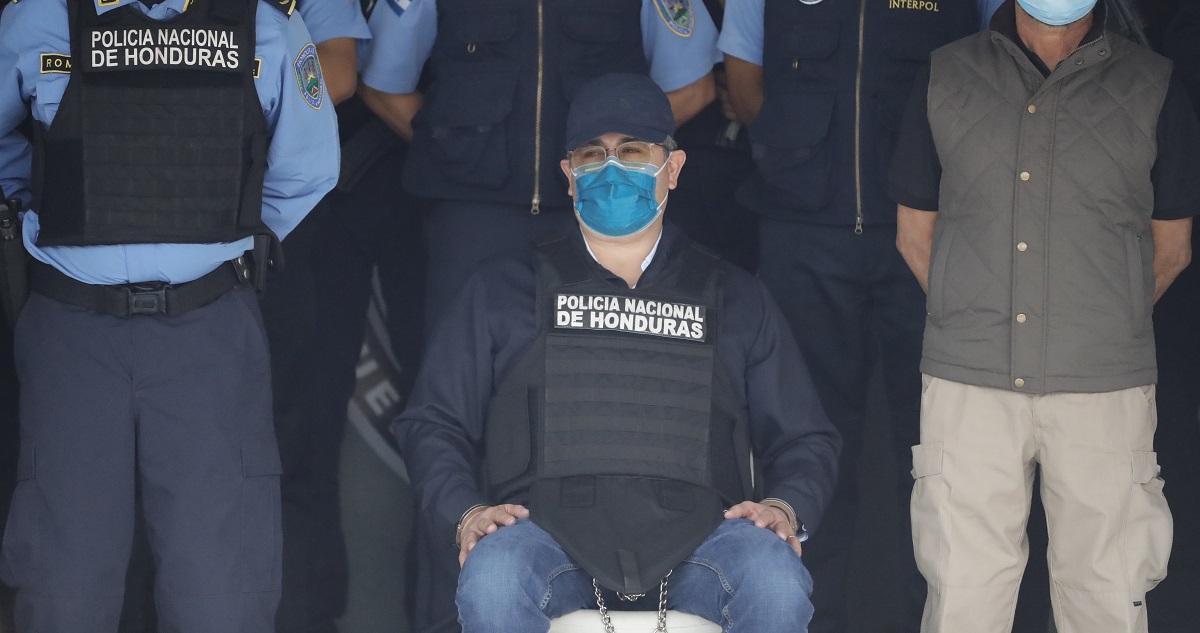 Juan Orlando Hernández, arrestado.