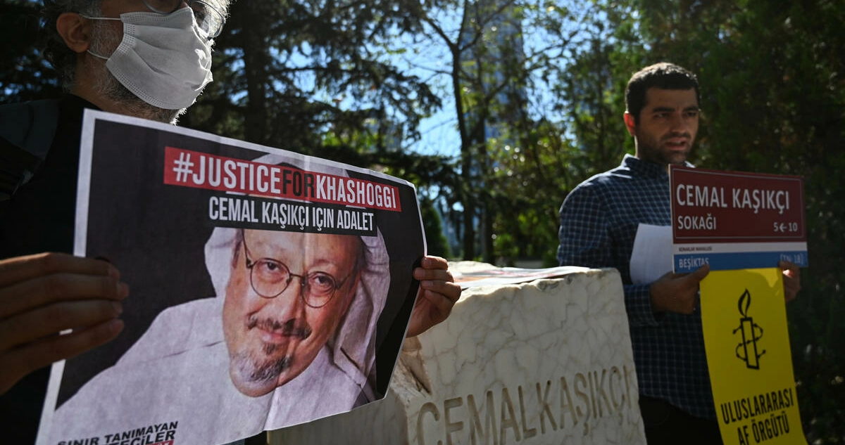 Protestas por justicia para Khashoggi.