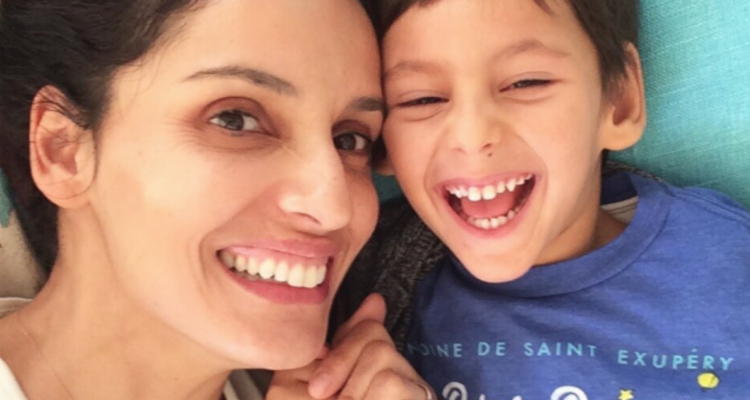 Leonor Varela y su hijo