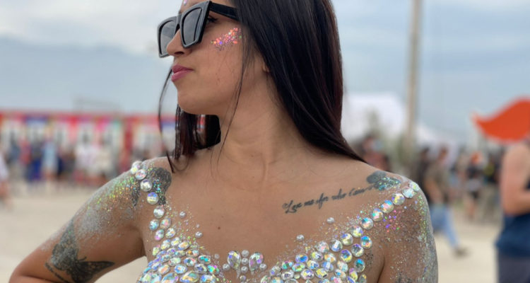 Maquillaje corporal en Lollapalooza