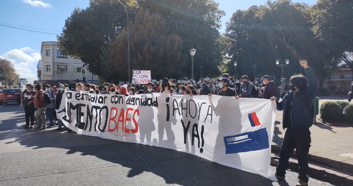 Marcha de estudiantes en Valdivia 
