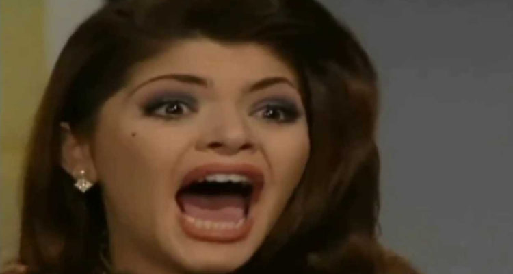 La actriz Itatí Cantoral en la escena donde grita “Maldita lisiada”. La intérprete estuvo en Chile grabando una película.