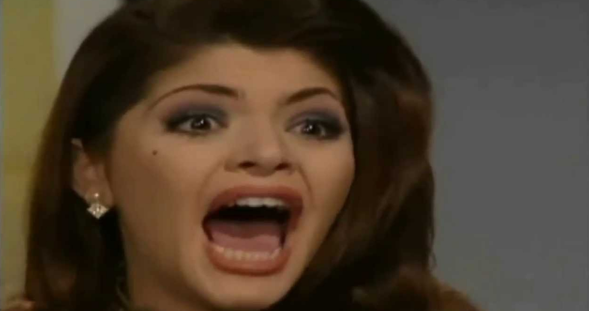 La actriz Itatí Cantoral en la escena donde grita “Maldita lisiada”. La intérprete estuvo en Chile grabando una película.