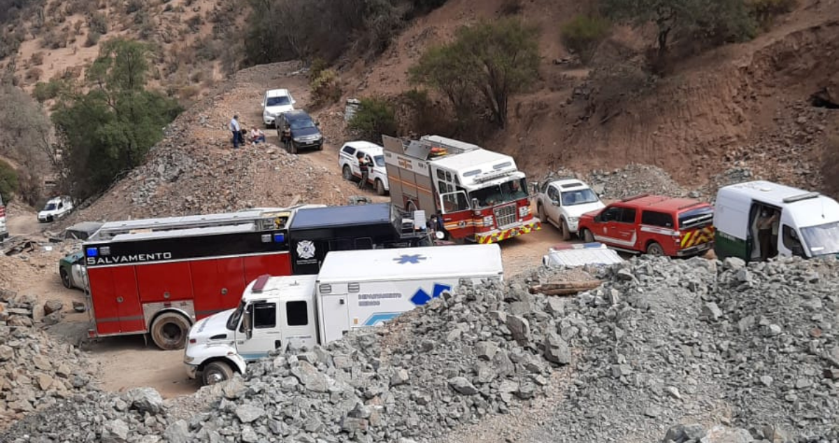 minero atrapado tras derrumbe