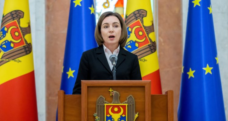 La presidenta de Moldavia, Maia Sandu.