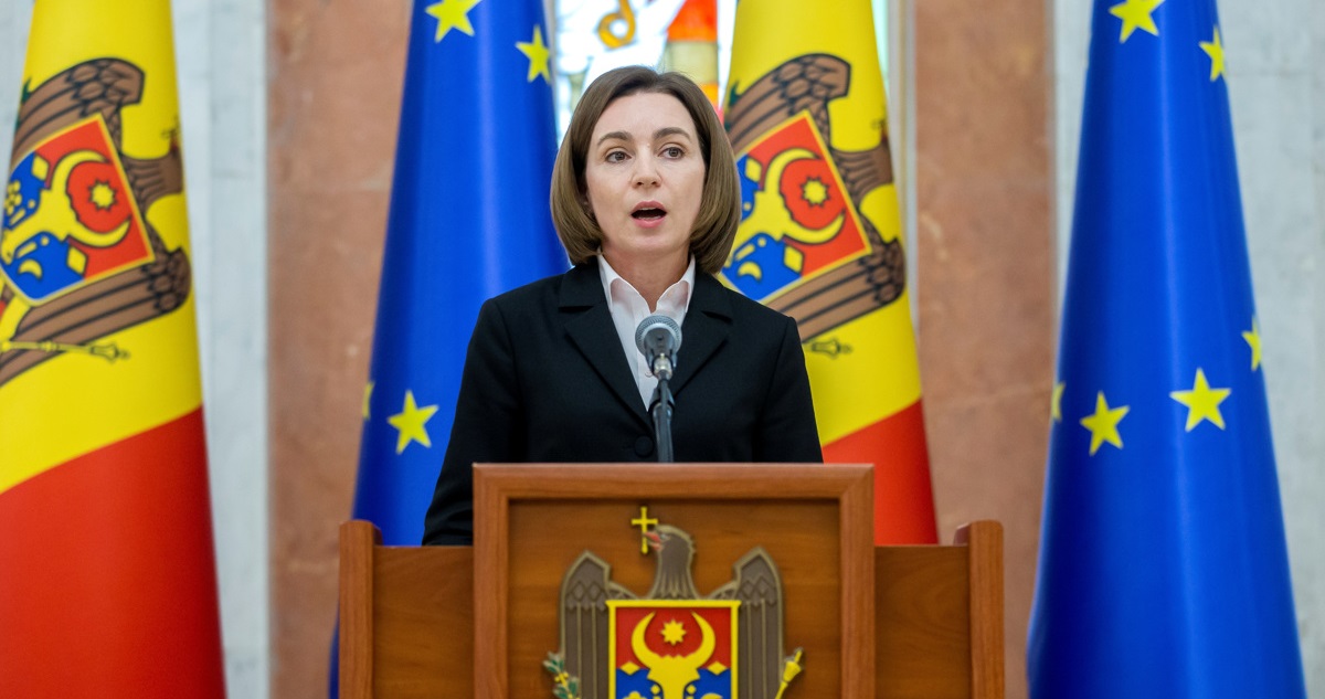 La presidenta de Moldavia, Maia Sandu.