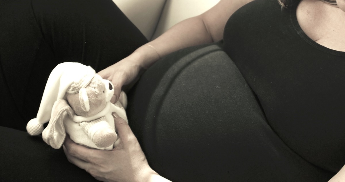 Foto de mujer embarazada