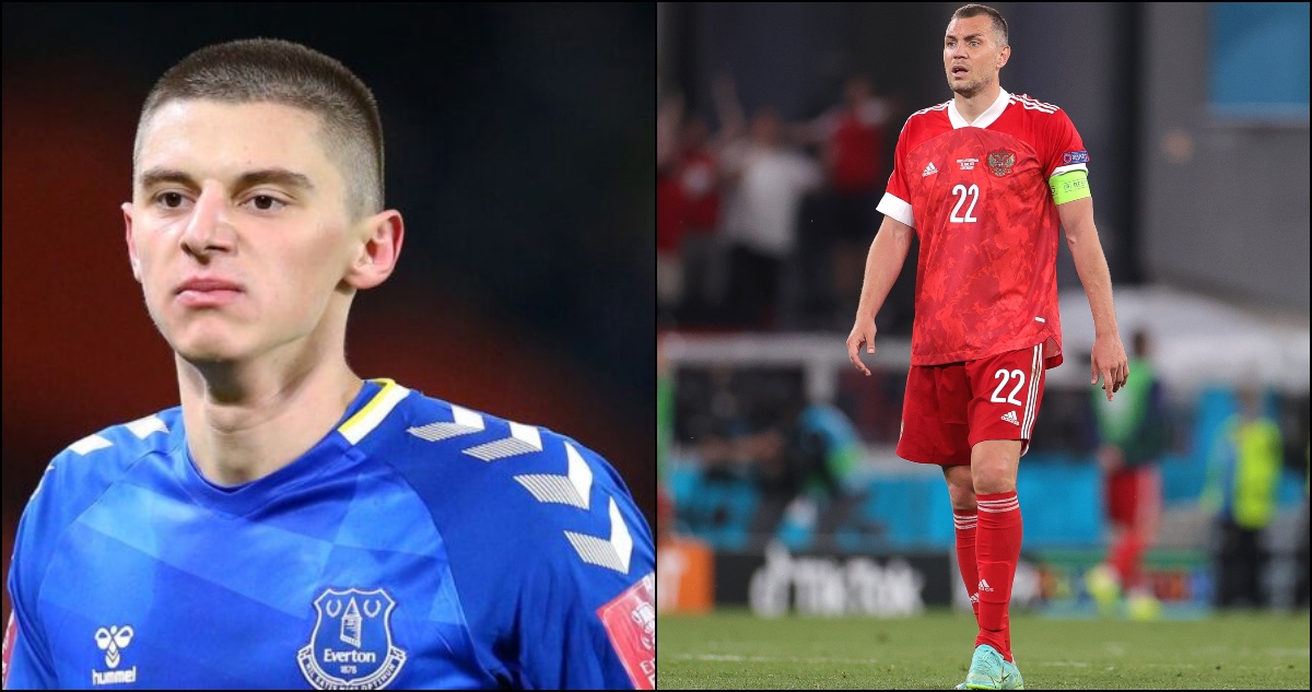 Vitalii Mykolenko y Artem Dzyuba