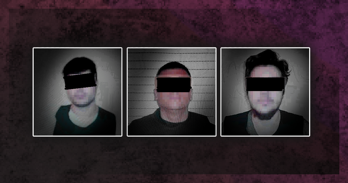 Imagen de los tres imputados en la causa de narcotráfico.