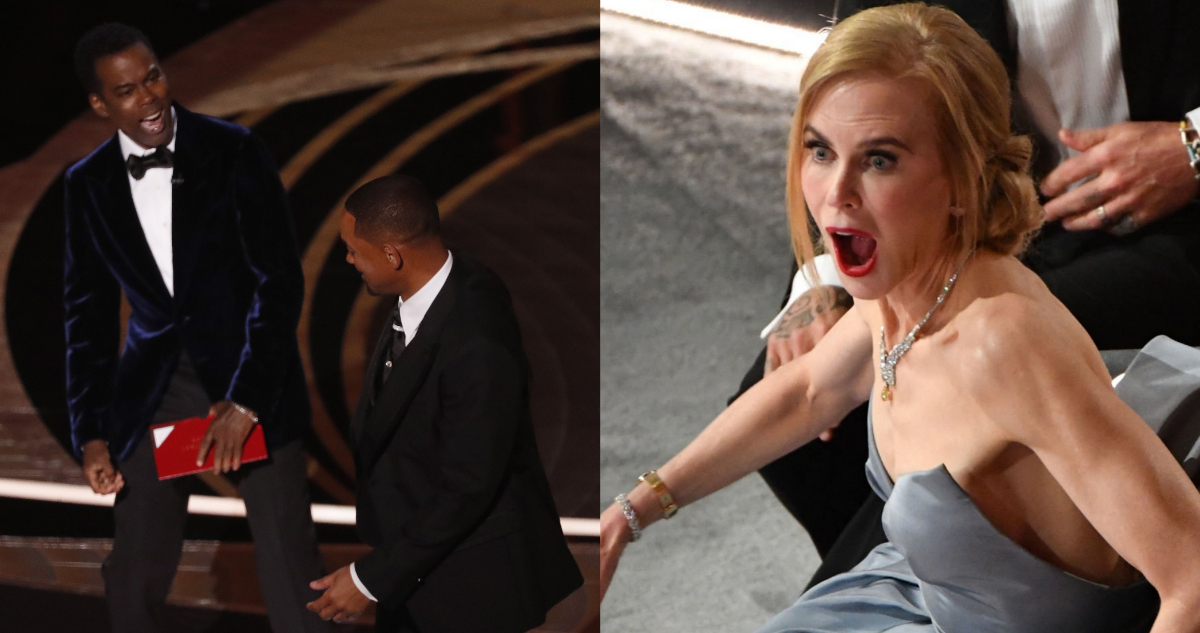 La actriz Nicole Kidman con su reacción que se volvió meme en los Óscar.