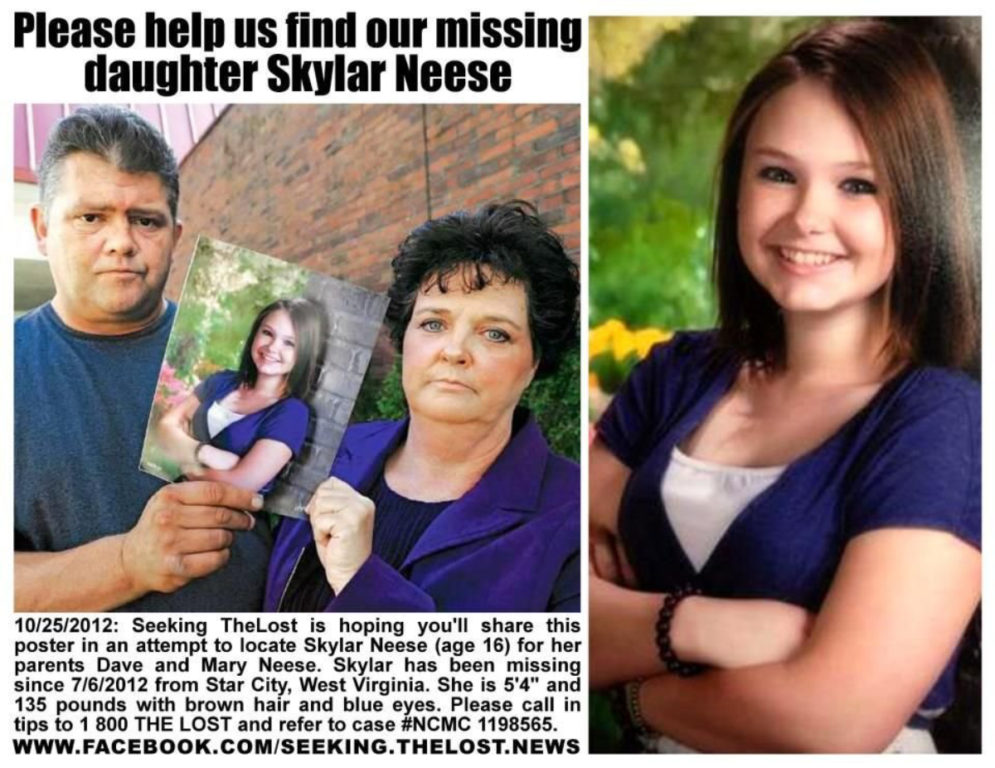 Los padres de Skyler emprendieron una búsqueda desesperada de la joven.