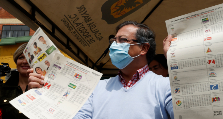 Candidato a la presidencia de Colombia, Gustavo Petro.