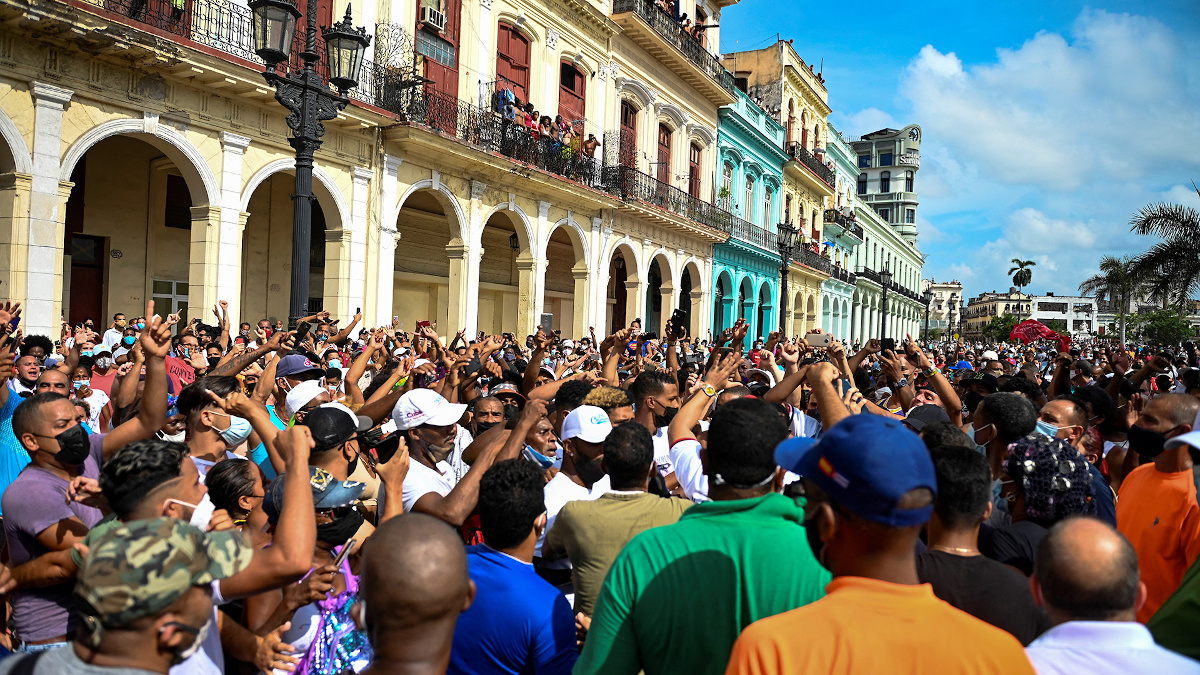 Protestas pacíficas en La Habana, Cuba