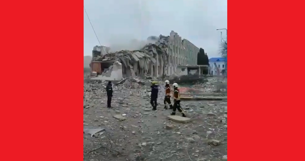 Escuela destruida en Ucrania