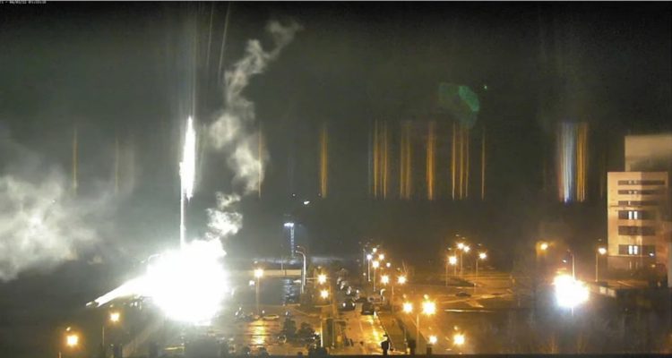 Registro de los ataques contar la central nuclear.